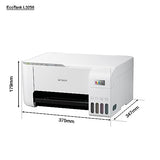 Epson EcoTank L3256 Home ink tank printer A4, colour, 3 in 1 with WiFi and SmartPanel App connectivity, White, Compact