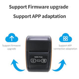 Eacam Portable Receipt Printer, Mini Thermal Printing with 2 Inch Thermal Paper Roll Compatible with Android/iOS/System for Billing in Hotels Shops Restaurants Malls Supermarkets Warehouses