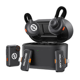 Hollyland Lark M2S Ultimate Combo (Camera RX+Lightning RX+Type-C RX) Wireless Lavalier Microphone for iPhone/Camera/Android/PC, Compact Mic, Titanium Clip, Noise Cancelling, Vlog