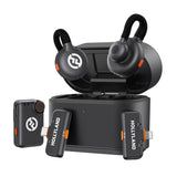 Hollyland Lark M2S Ultimate Combo (Camera RX+Lightning RX+Type-C RX) Wireless Lavalier Microphone for iPhone/Camera/Android/PC, Compact Mic, Titanium Clip, Noise Cancelling, Vlog