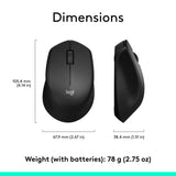 Logitech M330 Silent Plus Wireless Mouse, 2.4Ghz With Usb Nano Receiver, 1000 Dpi Optical Tracking, 2-Year Battery Life, Compatible With Pc, Mac, Laptop, Chromebook - Black