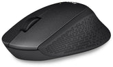 Logitech M330 Silent Plus Wireless Mouse, 2.4Ghz With Usb Nano Receiver, 1000 Dpi Optical Tracking, 2-Year Battery Life, Compatible With Pc, Mac, Laptop, Chromebook - Black