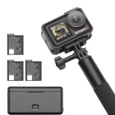 DJI Osmo Action 5 Pro Adventure Combo, Action Camera 4K with 1/1.3" Sensor, 12h Extended Battery Life with 3 Batteries, Stabilization, Dual OLED Touchscreens, Mini Action Camera for Travel, Vlog