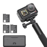 DJI Osmo Action 5 Pro Adventure Combo, Action Camera 4K with 1/1.3" Sensor, 12h Extended Battery Life with 3 Batteries, Stabilization, Dual OLED Touchscreens, Mini Action Camera for Travel, Vlog