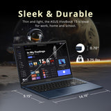 ASUS Vivobook 15.6 FHD Laptop, Intel i5-1235U, 16GB DDR4 RAM, 672GB Storage (512GB SSD+160GB Docking Station Set), Intel Iris Xe Graphics, Number Pad, 720p HD Camera, Win 11 Pro, Quiet Blue