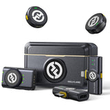 Hollyland LARK M2 Wireless Microphone for iPhone, Android and Camera, 48KHz 24Bit Hi-Fi Audio, 1000ft LOS Range, Noise Cancellation, 40H Duration for Vlogging, YouTube, Streaming