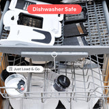 Fullstar Mandoline Slicer for Kitchen - Vegetable Chopper, Onion Potato Food Veggie Fruit Slicer and Cutter with Container, Kitchen Gadgets & Gifts, Home Essentials (6 in 1, Black/White)