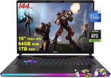MSI Raider GE68HX Gaming Laptop | 16" FHD+ IPS 144Hz | Intel 24-core i9-14900HX | 64GB DDR5 1TB SSD | GeForce RTX 4070 | RGB Backlit Thunderbolt4 Dynaudio FHD IR Privacy Camera Win11Pro + HDMI Cable