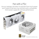 ASUS TUF Gaming GeForce RTX 4070 Ti SUPER BTF White OC Edition 16GB GDDR6X (NVIDIA DLSS 3, (GC - HPWR) Gold Finger, PCIe 4.0, 2X HDMI 2.1a, 3X DisplayPort 1.4a, TUF - RTX4070TIS - O16G - BTF - WHITE, White)ASUS