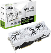 ASUS TUF Gaming GeForce RTX 4070 Ti SUPER BTF White OC Edition 16GB GDDR6X (NVIDIA DLSS 3, (GC - HPWR) Gold Finger, PCIe 4.0, 2X HDMI 2.1a, 3X DisplayPort 1.4a, TUF - RTX4070TIS - O16G - BTF - WHITE, White)ASUS