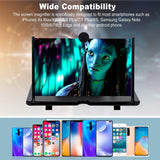 Cinyiuze 14'' 3D Phone Screen Magnifier – HD Magnifier Projector Screen Enlarger for Videos, Movies, Games – Foldable Phone Stand with Screen Amplifier – Supports All Smartphones (Black)Cinyiuze
