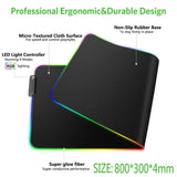 Goodstuff Rgb Gaming MoUSe Pad, Extra Large Soft Led Extended MoUSe Pad, Anti - Slip Rubber Base Computer Keyboard MatGoodstuff