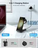 NANAMI Wireless Charger for Samsung - 3 in 1 Charging Station for Multiple Devices, Fast Charger Stand for Galaxy S25 S24 S23 S22 S21 Ultra Z Flip Fold 4, Galaxy Watch 6/5/5 Pro/4/3, Galaxy Buds 2 ProVisit the NANAMI Store