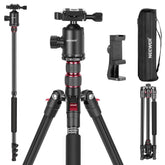 Neewer 77 - Inch Tripod, Camera Tripod for DSLR, 2 - in - 1 Compact Aluminum Tripod Monopod with 360 Degree Ball Head, 2 Center Axis, QR Plate and 8 Kilograms Load for Travel and Work, Carry Bag IncludedVisit the NEEWER Store