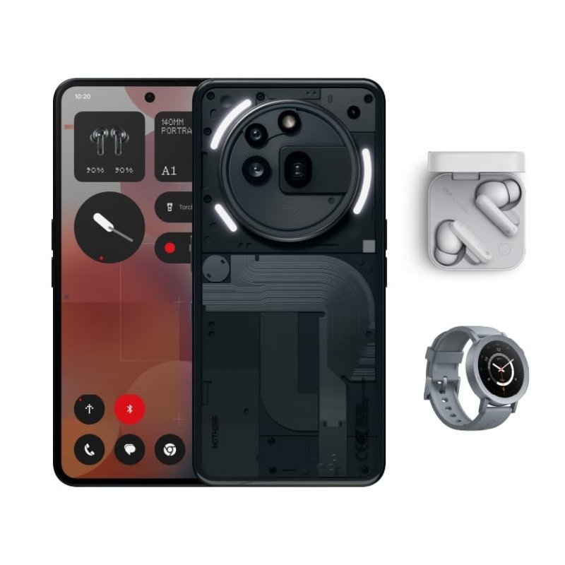 Nothing Phone A059P (3a Pro) 5G Black, (12 GB RAM, 256 GB Storage) 50 MP Camera,6.77" FHD+ flexible AMOLED display,5000 mAhVisit the Nothing Store