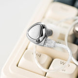 Shanling SONO Wired Earphone Triple - Driver Hybrid Earphones Affordable Hi - Fi Sound Two Dynamic Drivers Coaxial Design with Interchangeable Cable Sivler Affortable set for travellingVisit the Shanling Store