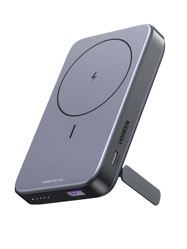 UGREEN Wireless Power Bank 10000mAh, Magsafe Portable Charger with Kickstand Magnetic, Designed for MagSafe Battery Pack, PD 20W USB - C Fast Charging Portable Chargerfor iPhone 12 - 16 Series, Space GreyVisit the UGREEN Store