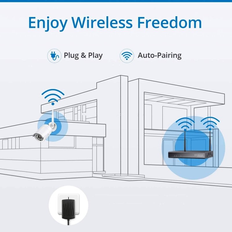 10CH 5MP/2K HD Wifi NVR KIT with 8pcs 3MP Bullet Wireless IP Mic Camera with 1TB Hardisk System Wireless NVR Kit P2P Outdoor IR Night Vision SecuritVisit the tomvision Store