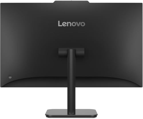 Lenovo AIO V100 All-in-One Desktop 23.8" FHD IPS Display, Intel N100 (i3 Alternative), 16GB DDR4, 512GB SSD, Wi-Fi 6, Windows 11 Pro, Wired Keyboard & Mouse, (Black-Upgraded)