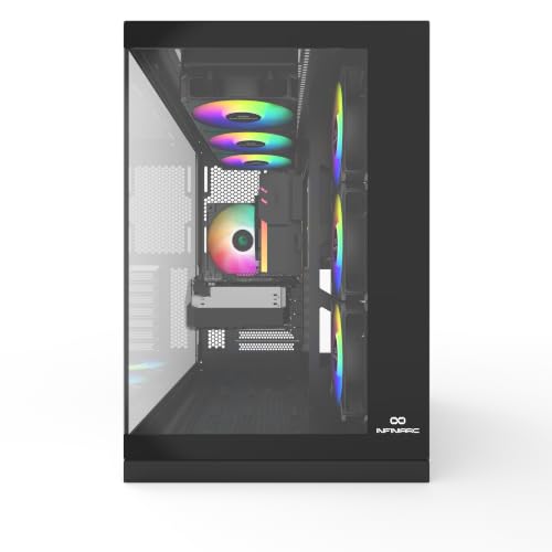 INFINIARC RTX 3050 GAMING DESKTOP PC (CUBE Case, B760 Motherboard, RTX 3050 6GB GPU, Core i5 CPU, 16GB DDR4 RAM, 1TB SSD M.2, Digital ARGB Air Cooler, 750W Gold PSU, Windows Pro), Black