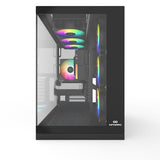 INFINIARC RTX 3050 GAMING DESKTOP PC (CUBE Case, B760 Motherboard, RTX 3050 6GB GPU, Core i5 CPU, 16GB DDR4 RAM, 1TB SSD M.2, Digital ARGB Air Cooler, 750W Gold PSU, Windows Pro), Black