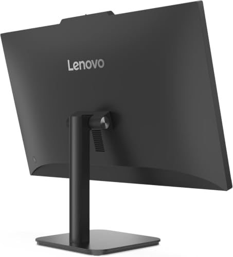 Lenovo AIO V100 All-in-One Desktop 23.8" FHD IPS Display, Intel N100 (i3 Alternative), 16GB DDR4, 512GB SSD, Wi-Fi 6, Windows 11 Pro, Wired Keyboard & Mouse, (Black-Upgraded)