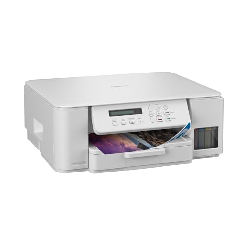 Brother Wireless All-in-One Ink Tank Printer, DCP-T536DW, Automatic Duplex Print, Wireless and Mobile Print, Compact Design, White