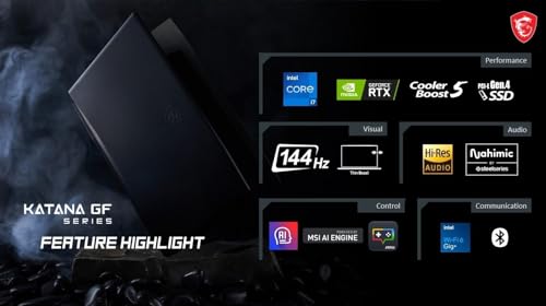 MSI (Upgraded) Katana 15.6 inch 144Hz Gaming Laptop Intel Core i7-13620H NVIDIA GeForce RTX 4050 16GB DDR5 1TB SSD Black (2024)