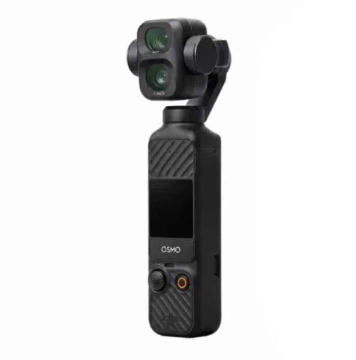 DJI Osmo Pocket 4P Standard Combo 1-inch CMOS wide-angle lens, 4K/60fps,103GB of Fast Internal Flash Memory 2.0-inch Rotatable 1,000-nit OLED Touchscreen-(Black)