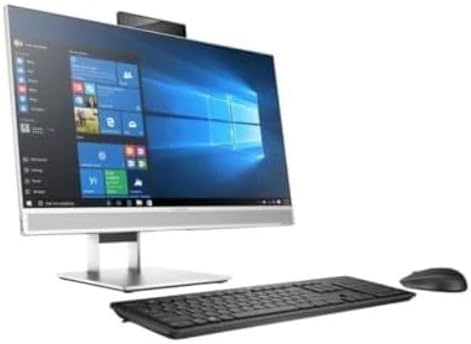 HP EliteOne 800 G3 All-in-One Desktop, 24" Display, Intel Core i5-7500 (3.2GHz), 8GB RAM, 256GB SSD, Windows 11 Pro, Wireless Keyboard+Mouse, Renewed (Black/Silver)
