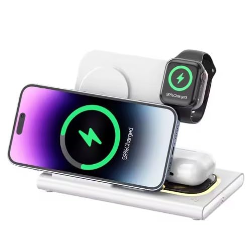 4 - in - 1 Multi - Devices Magnetic Wireless Charging Station with Night LightGeneric