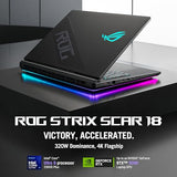 Asus ROG Strix SCAR 18 Gaming Laptop (Off Black) | 18"4K (3840 x 2400, WQUXGA) 240Hz Display, Intel Core Ultra 9 290HX Plus, NVIDIA RTX5090 24GB, 64GB RAM, 2TB SSD, Win11 [G835LXG-TQ512W]