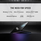 ASUS ROG Strix SCAR 18 (2025) Gaming Laptop, 18” ROG Nebula HDR 1610 2.5K 240Hz/3ms, NVIDIA GeForce RTX 5090, Intel Core Ultra 9 275HX, 32GB DDR5, 2TB PCIe Gen 4 SSD, Wi-Fi 7, Win 11 Pro, G835LX-XS97