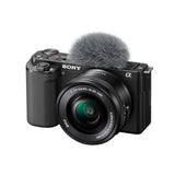 Sony Alpha ZV-E10K Interchangeable Lens Vlog Digital Camera, Large APS-C type 24.2-Megapixel Exmor CMOS Sensor With 16-50 mm Lens, 24.2MP, Black