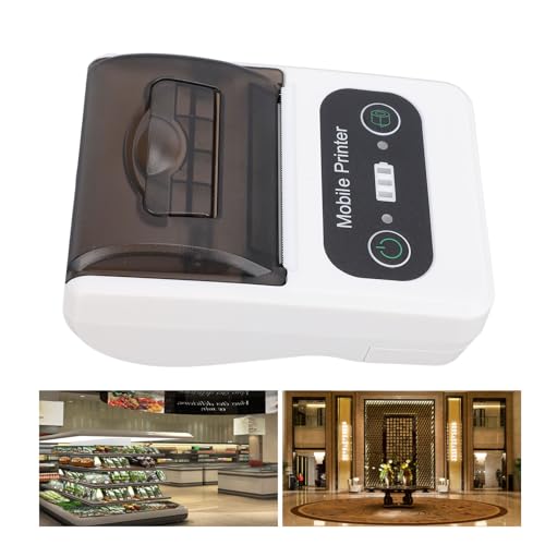 Bluetooth Receipt Printer, 58mm Mini Cordless Invoice Bill POS Printer, Mobile Thermal Printer for Retail Store Restaurant Businesses, Bill Paper Printer for Android for