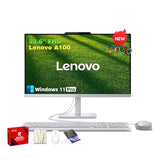 Lenovo All-in-One Desktop Computer 2026, 24" IPS FHD Display, 16GB RAM, 512GB SSD, Windows 11 Pro, Intel UHD Graphics, Intel N100 Processor, Wired Keyboard & Mouse, Home Desktop PC, WiFi 6