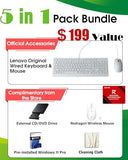 Lenovo All-in-One Desktop Computer 2026, 24" IPS FHD Display, 16GB RAM, 512GB SSD, Windows 11 Pro, Intel UHD Graphics, Intel N100 Processor, Wired Keyboard & Mouse, Home Desktop PC, WiFi 6