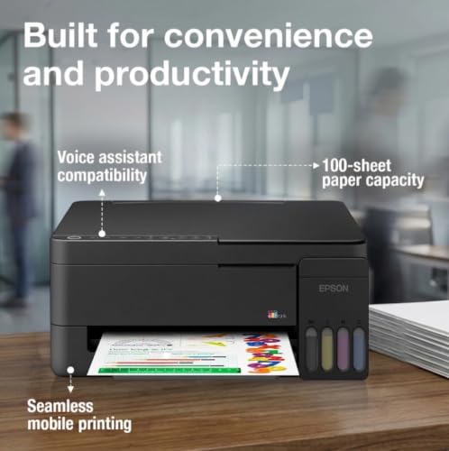Epson EcoTank L3351 Printer | Perfect for Home Use | Wireless | A4 | Print, Copy, Scan | Includes up to 3 Years of Ink