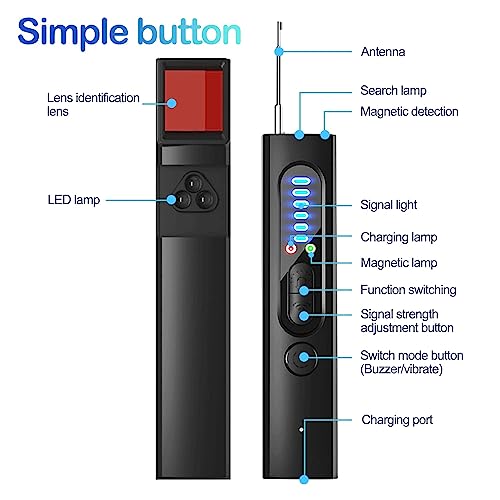 KASTWAVE Hidden Camera Detector, Anti Bug Scanner and Protector, RF Signal and GPS Detector, GPS Tracker and Bug Finder for Hotel, Office, Travel and Home