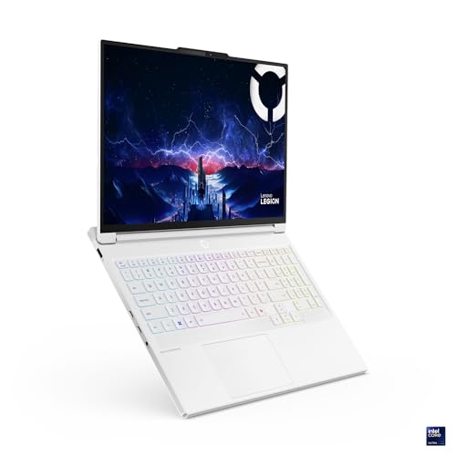 Lenovo Legion 7 16IA10 Gaming Laptop, 16-inch, Intel Core Ultra 9 275HX Processor, NVIDIA GeForce RTX 5070 8GB GDDR7, 32GB RAM, 2TB Gen4 SSD, WIN 11 Home, Ara/Eng Keyboard, Glacier White, 83KY0074AX