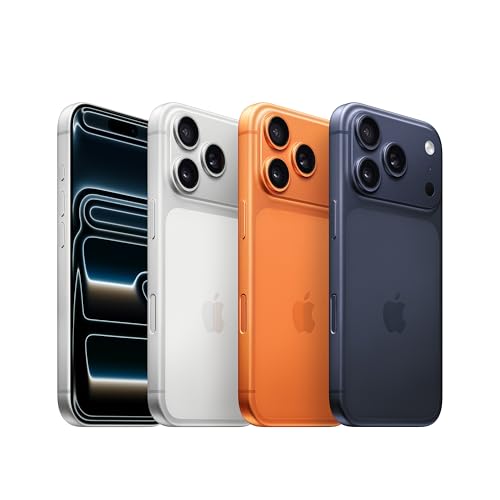 Apple (Renewed) iPhone 17 Pro 256 GB 6.3-inch Display with Pro-Motion up to 120Hz, A19 ProChip, Breakthrough Battery Life, ProFusion Camera System with Center Stage Front Camera; Cosmic Orange
