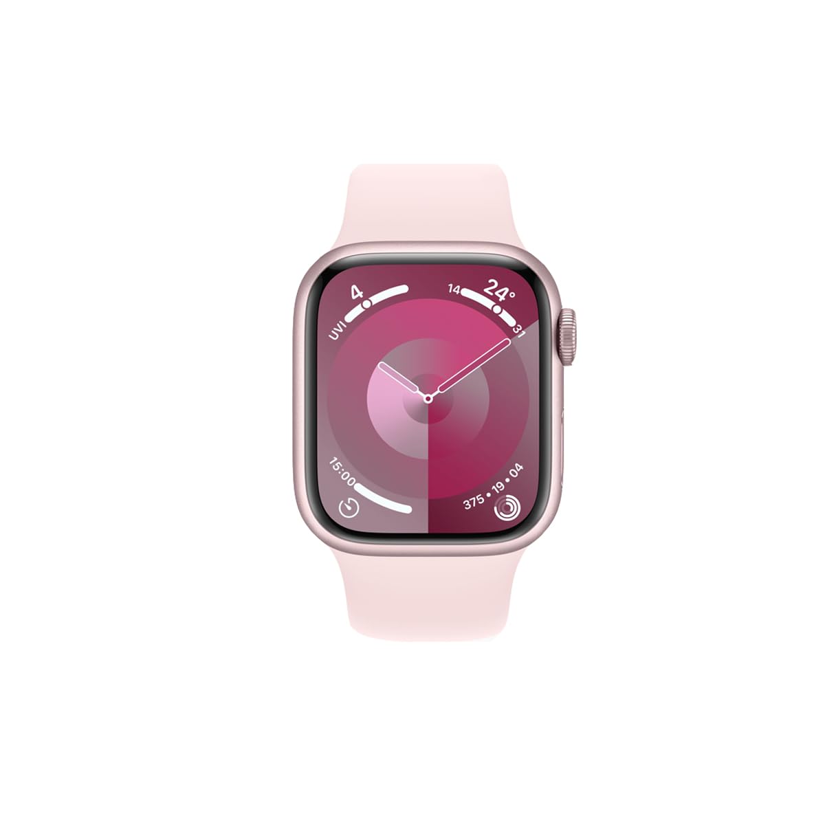 Modio MW09 Mini 36MM Smart Watch With 2 Pair Straps and Wireless Charger For Ladies and Girls Pink