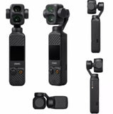 DJI Osmo Pocket 4P Standard Combo 1-inch CMOS wide-angle lens, 4K/60fps,103GB of Fast Internal Flash Memory 2.0-inch Rotatable 1,000-nit OLED Touchscreen-(Black)