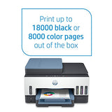 HP Smart Tank 795 All-in-One Printer wireless, Print, Scan, Copy, Fax, Auto Duplex Printing, Document Feeder, Print up to 18000 black or 8000 color pages, White/Blue [28B96A]