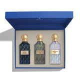 IBRAQ (Ibrahim Al Qurashi) Blue Wish Set 2 | Sapphire Leather Aqua Blue Diamond Black Diamond Incense 3 x 75ml Eau de Parfum - Gift Set