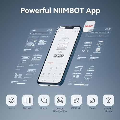 NIIMBOT K3 Label Printer, 3 Inch Label Maker with High-Speed, Bluetooth and USB Connection, Support Smartphone & PC, Thermal Label Maker for Small Business and Home Office
