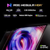 ASUS ROG Strix Scar 18 (2025) Gaming Laptop, 18” ROG Nebula HDR 1610 2.5K 240Hz/3ms, NVIDIA GeForce RTX 5070 Ti, Intel Core Ultra 9 275HX, 32GB DDR5, 1TB PCIe SSD, Wi-Fi 7, Win 11 Pro, G835LR-XS96