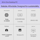 All in One Computer, 27 inch All in One Desktop Computer with I5-3380M CPU 8GB DDR3 256GB SSD 1920x 1080 Screen, 5MP Retractable Hidden Camera, Arabic Wired Keyboard & Wired Mouse Arabic system