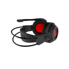 MSI DS502 Gaming Headset, Enhanced Virtual 7.1 Surround Sound, Ergonimic Design, Omnidirectional Microphone, Intelligent Vibration System, Red LED Lighting, PC/Mac