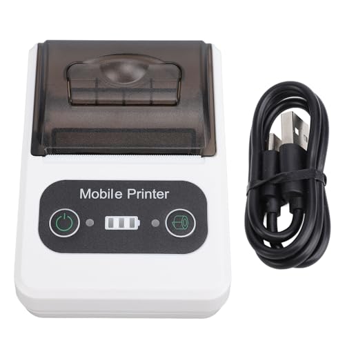 Bluetooth Receipt Printer, 58mm Mini Cordless Invoice Bill POS Printer, Mobile Thermal Printer for Retail Store Restaurant Businesses, Bill Paper Printer for Android for